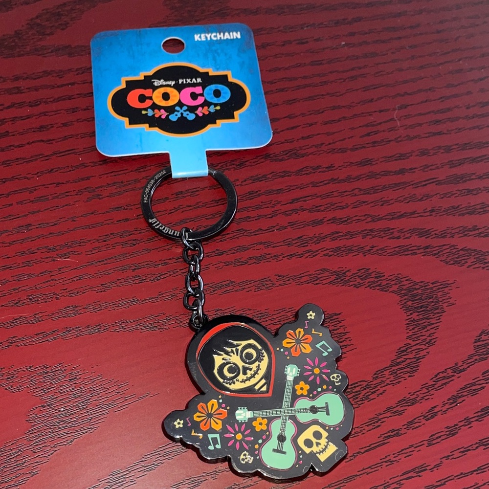 Loungefly Disney Pixar Coco Keychain - Black and Multicolor